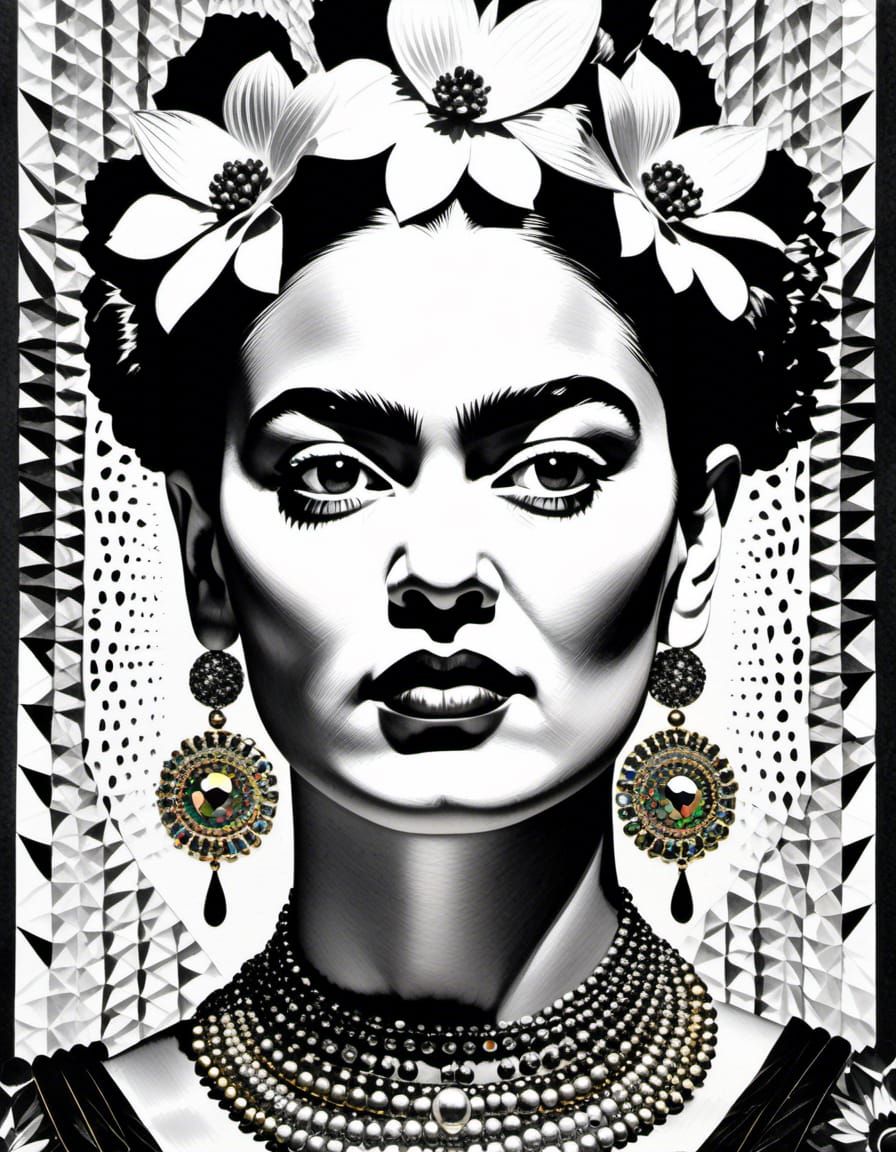 Bohemian Woman Portrait in German Expressionism Style