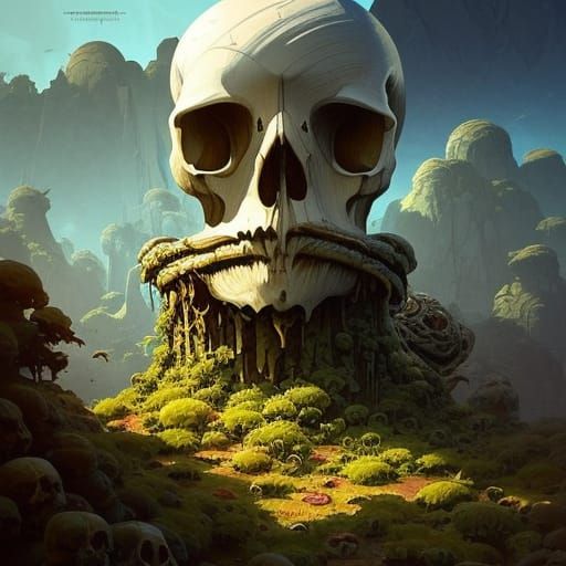 Skull Coffee Art: Dark Fantasy Masterpiece