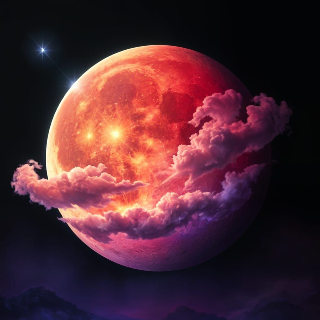 Rainbow Alien Moon in Close-Up