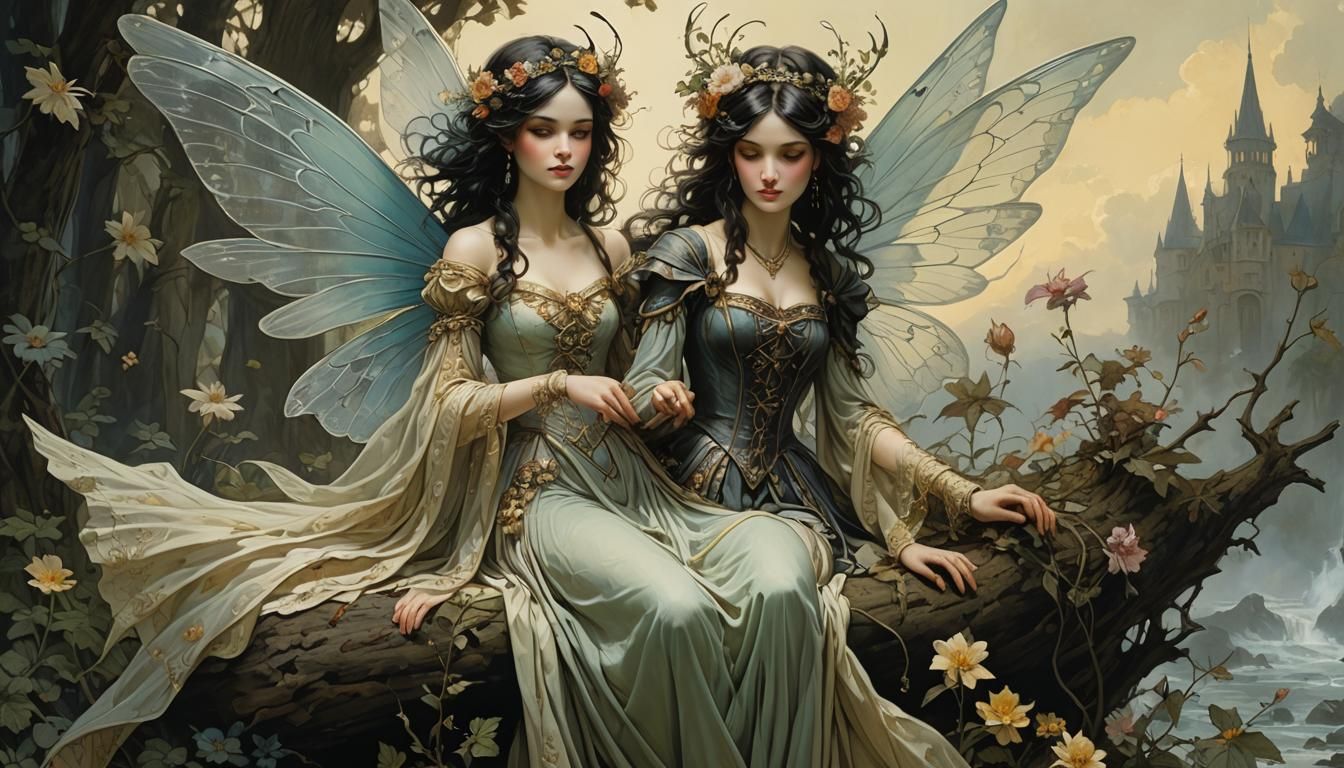 Epic Fairy Artwork in Dark Fantasy Style