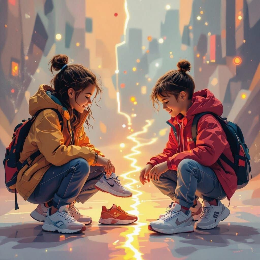 Meaklers Sports Shoe Advertisement: Joyful Connection