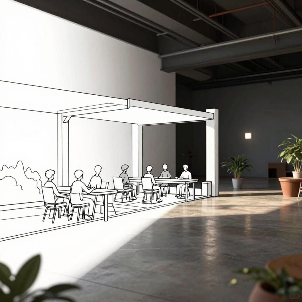 2D Illustration Transforms into Hyperrealistic 3D Space