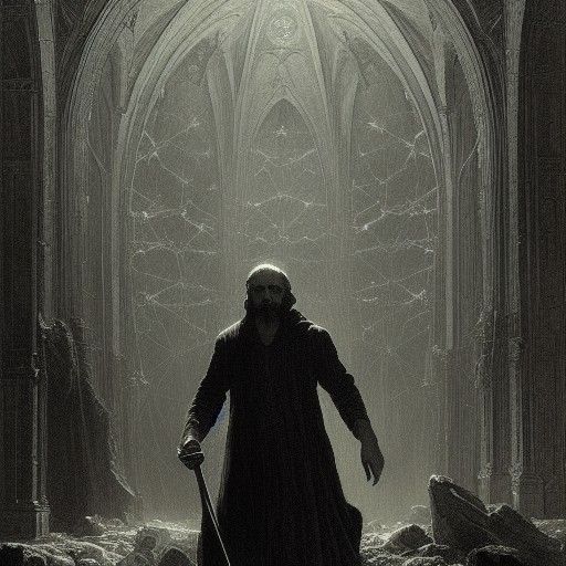 Northern German Necromancer in Horror Style