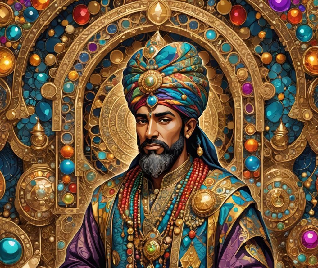 Ali Baba in Bandits' Cave with Treasure