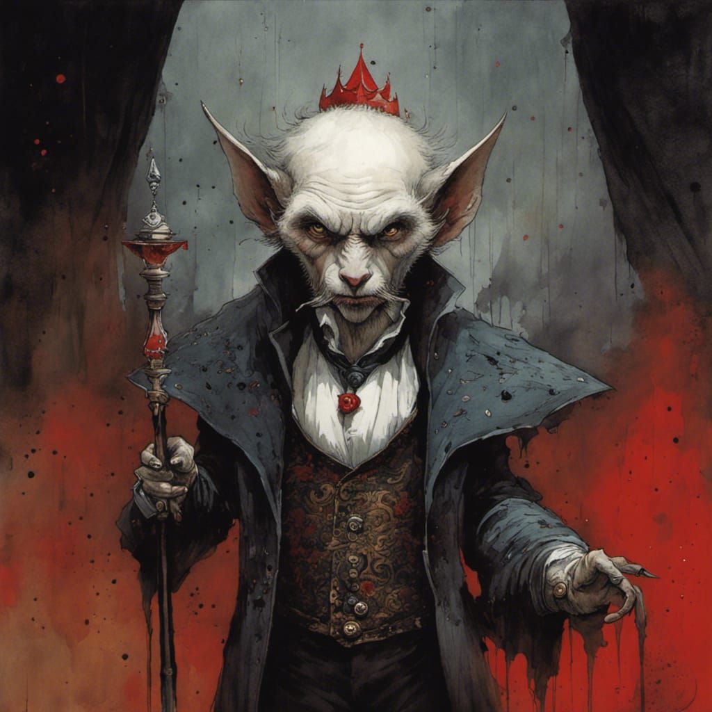 Vampire Noble in Watercolour Style