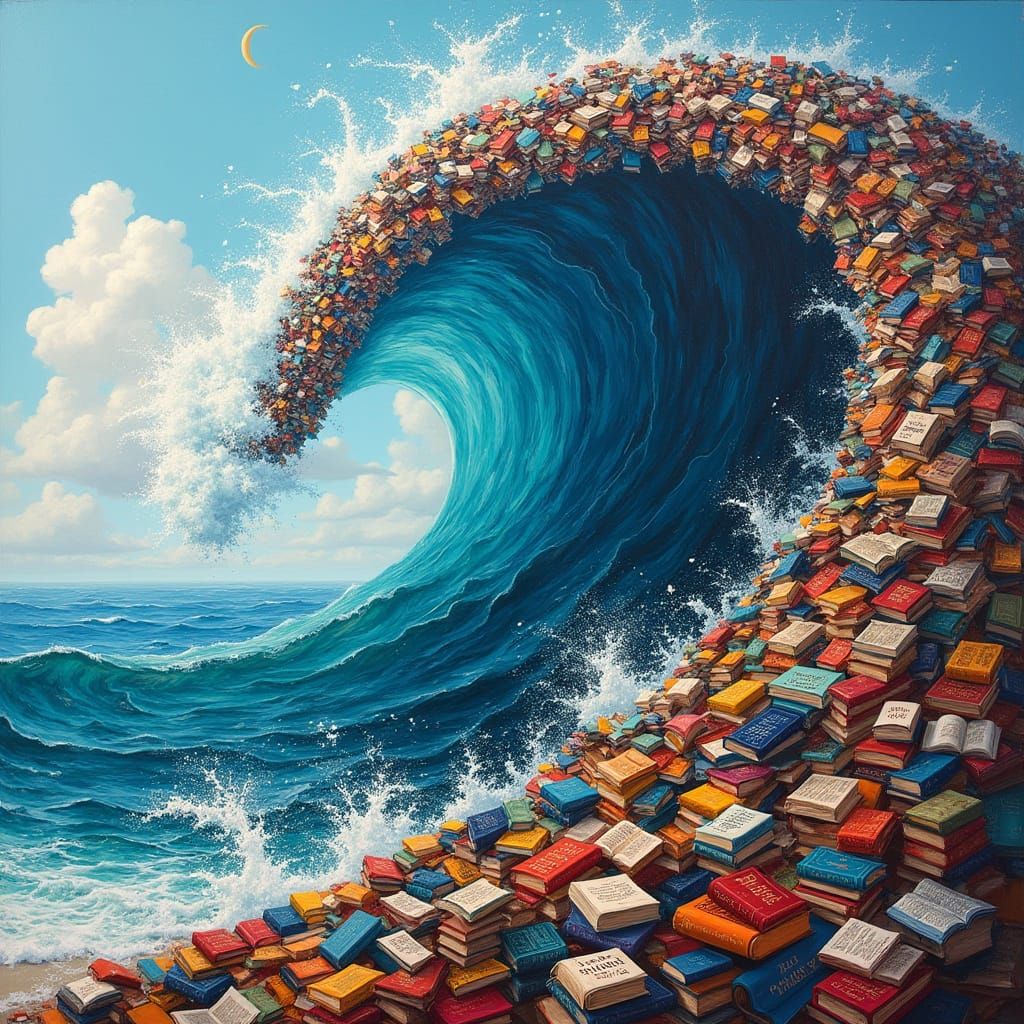 Book Wave: A Colossal Mosaic of Literature