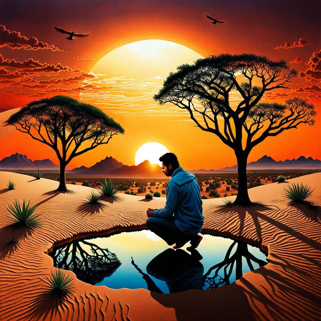 Man Turns Desert Into Forest: Surreal Bio Art