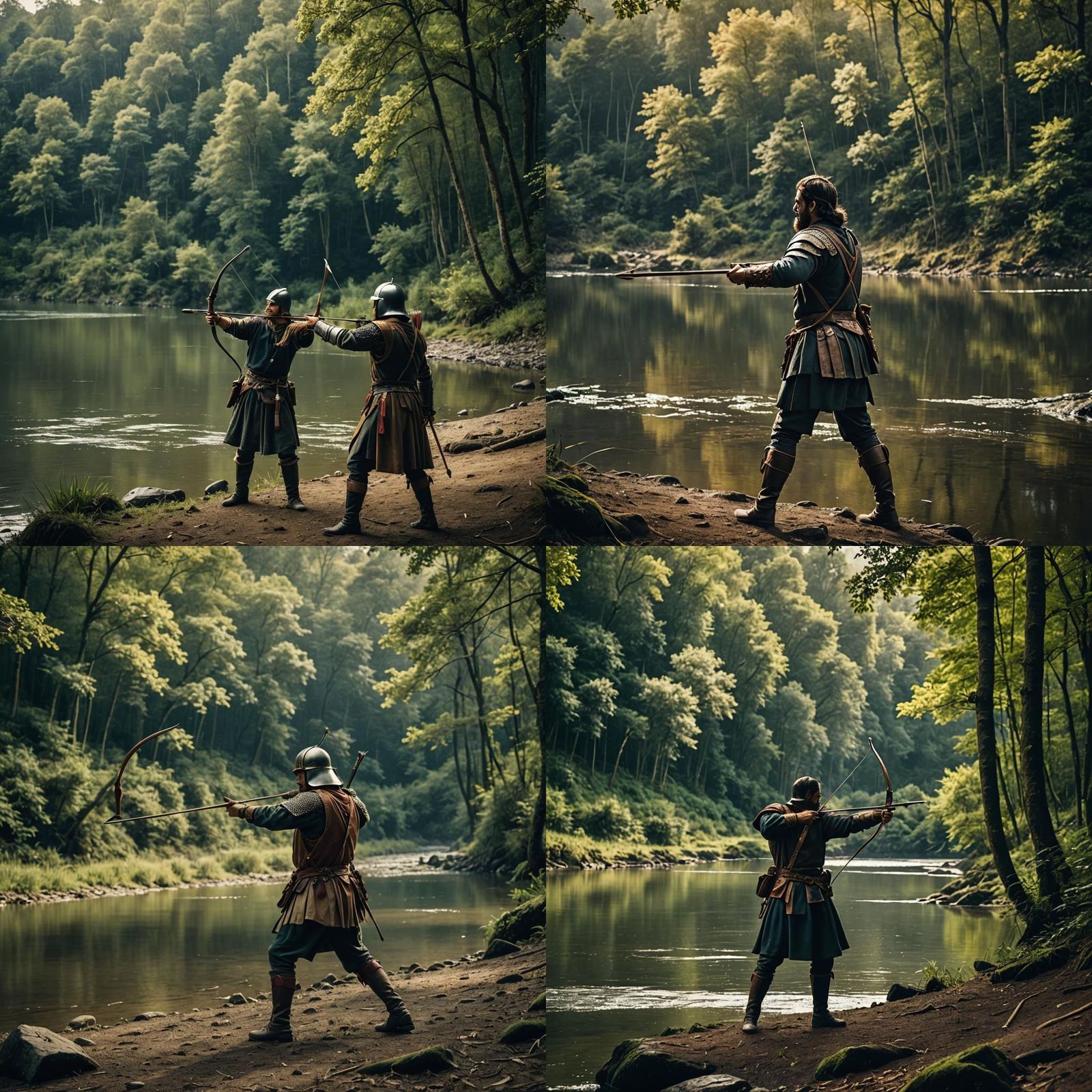 Dramatic Film Still of a Portuguese Warrior