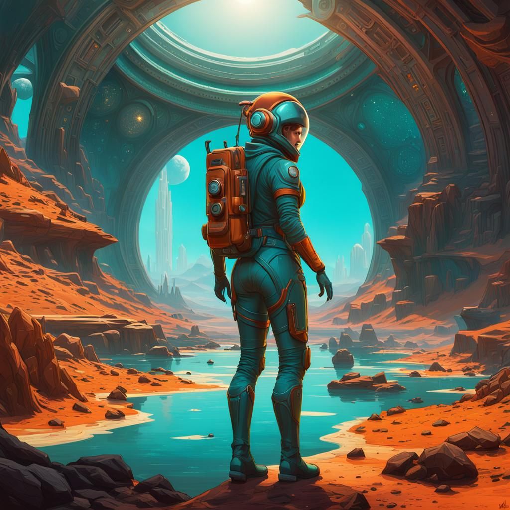 Anna Kendrick in 1950s Sci-Fi Art