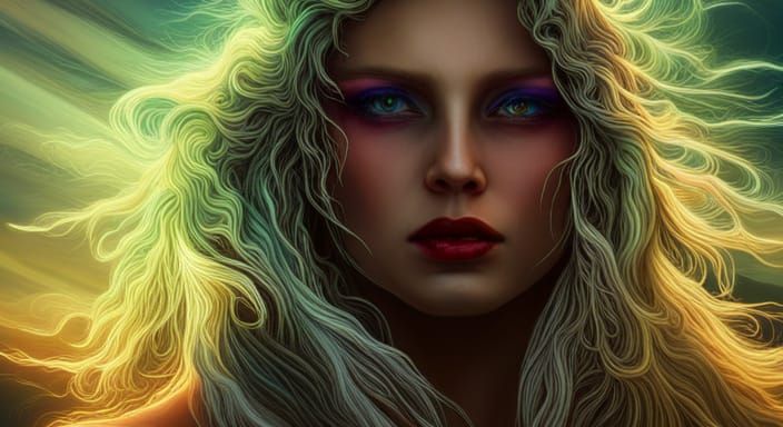 Cursed Lady Liberty in Dark Fantasy Horror