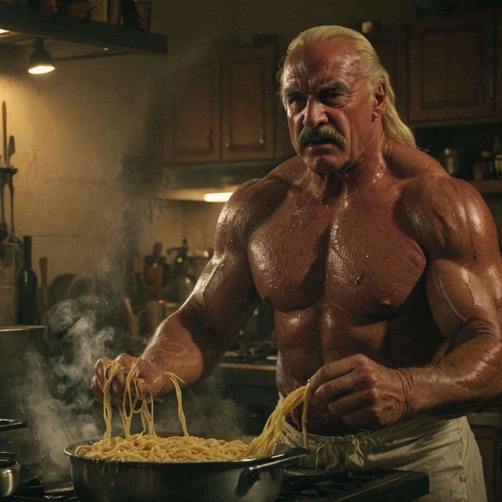 Hulk Hogan Cooks Pasta: 80s Film Noir