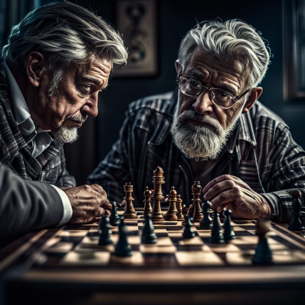 Hyperrealistic Chess Game Between Two Masterminds