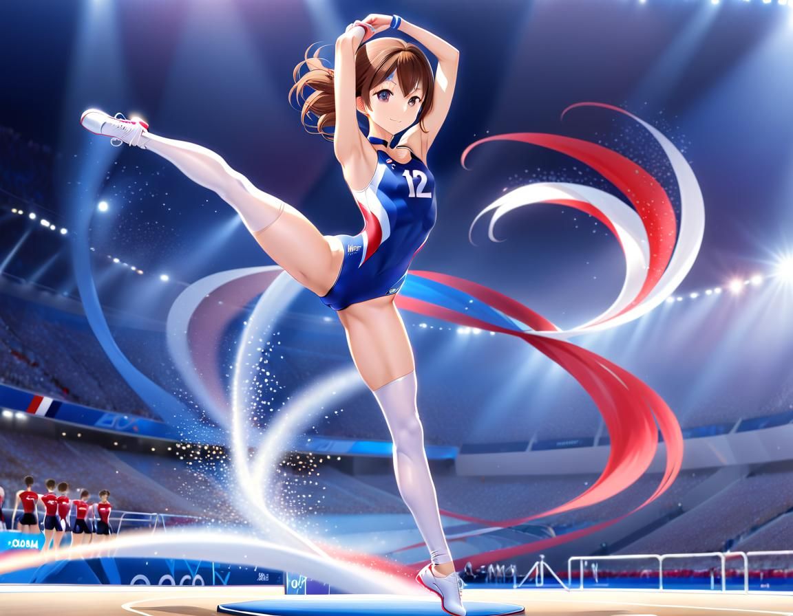 Anime Gymnast Competes at Summer Olympics