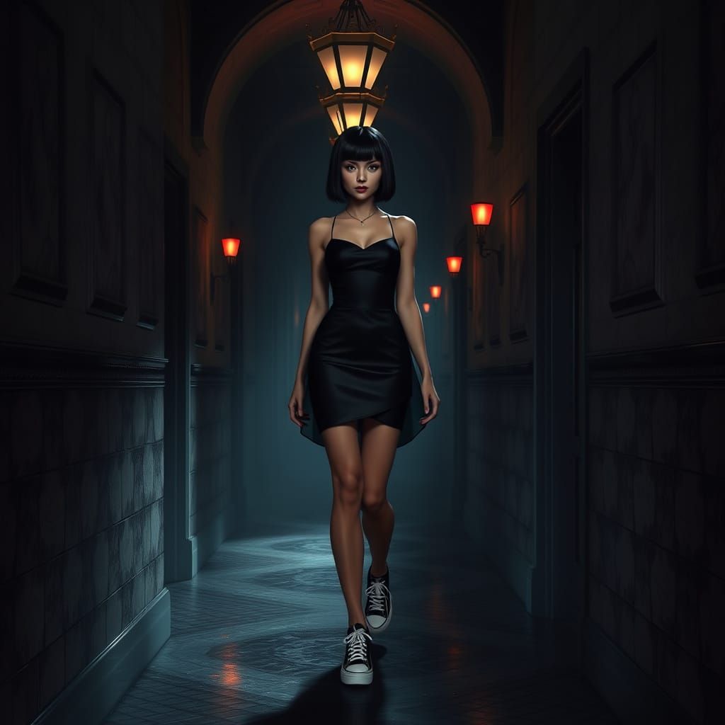 Mavis in Dark Hotel Transylvania Hallway