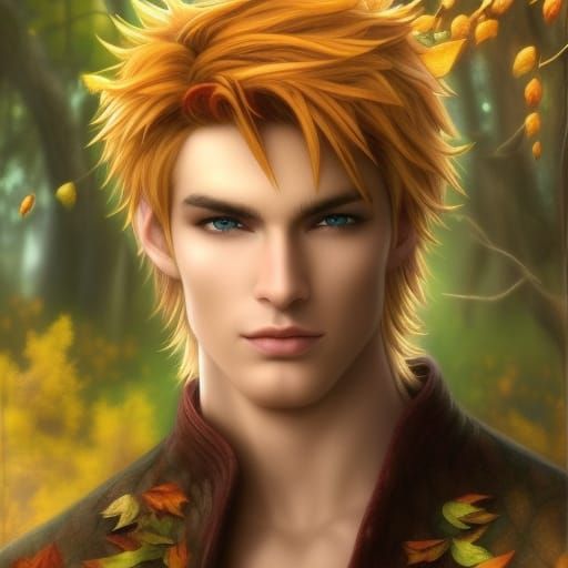 Handsome Autumn Elf in Whimsical Fairycore Style