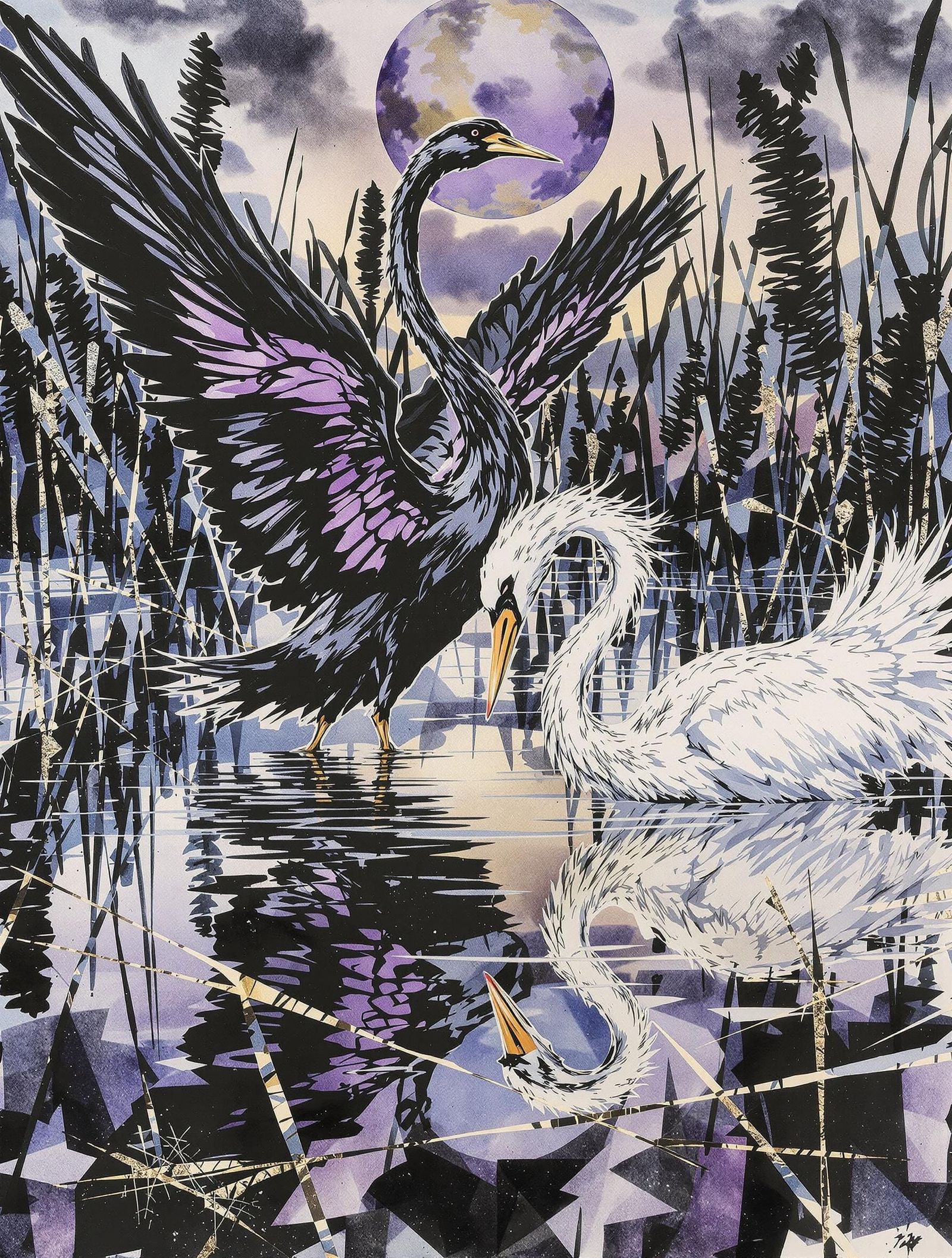 Ethereal Struggle in the Twilight Marsh: Black Swan vs White...