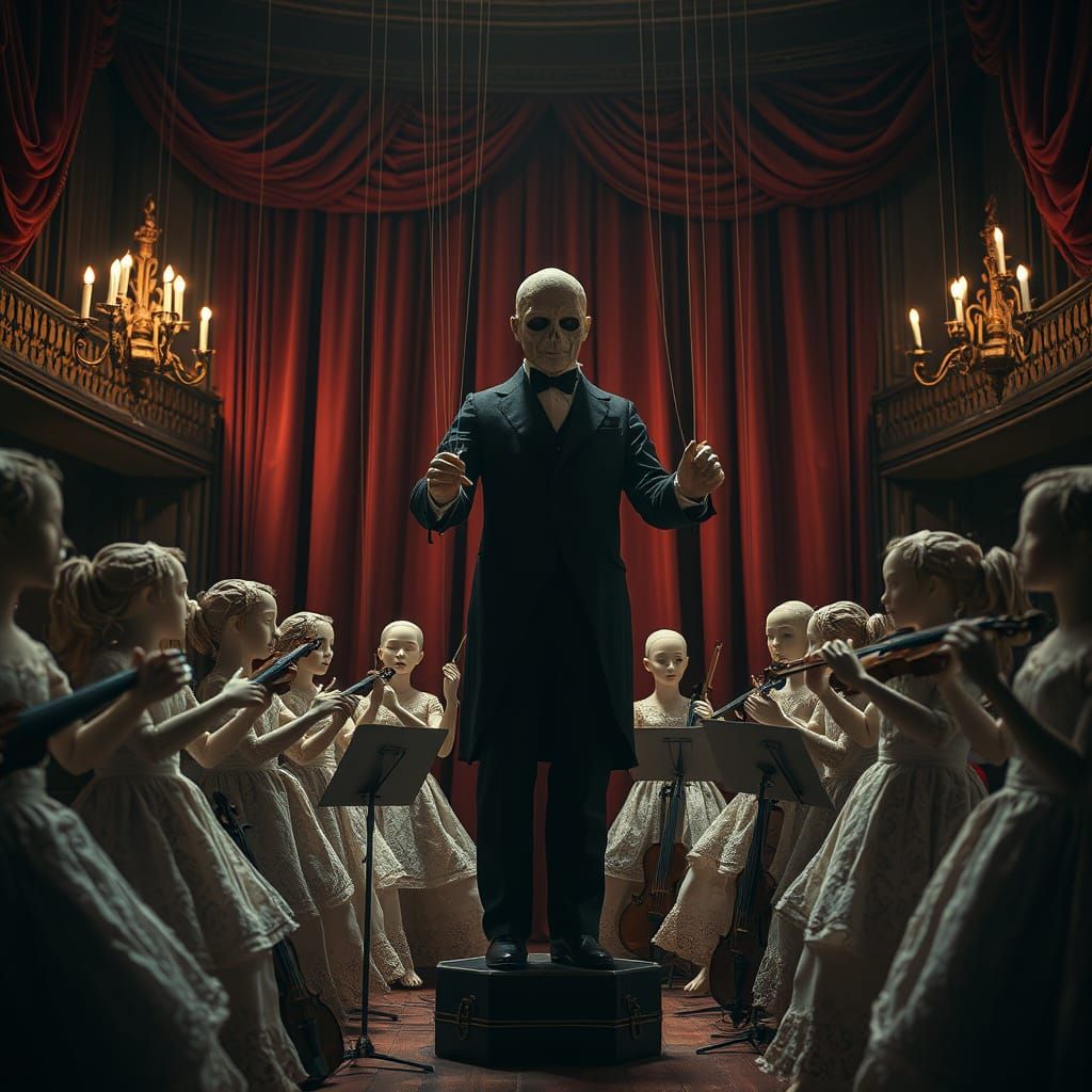 Ethereal Porcelain Concert in a Forgotten Grand Theatre