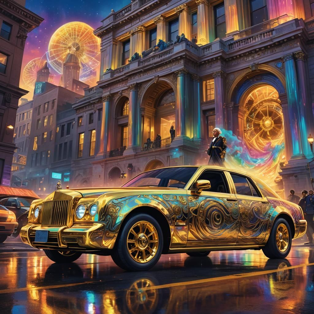 George Washington in Billion-Dollar Futuristic Car