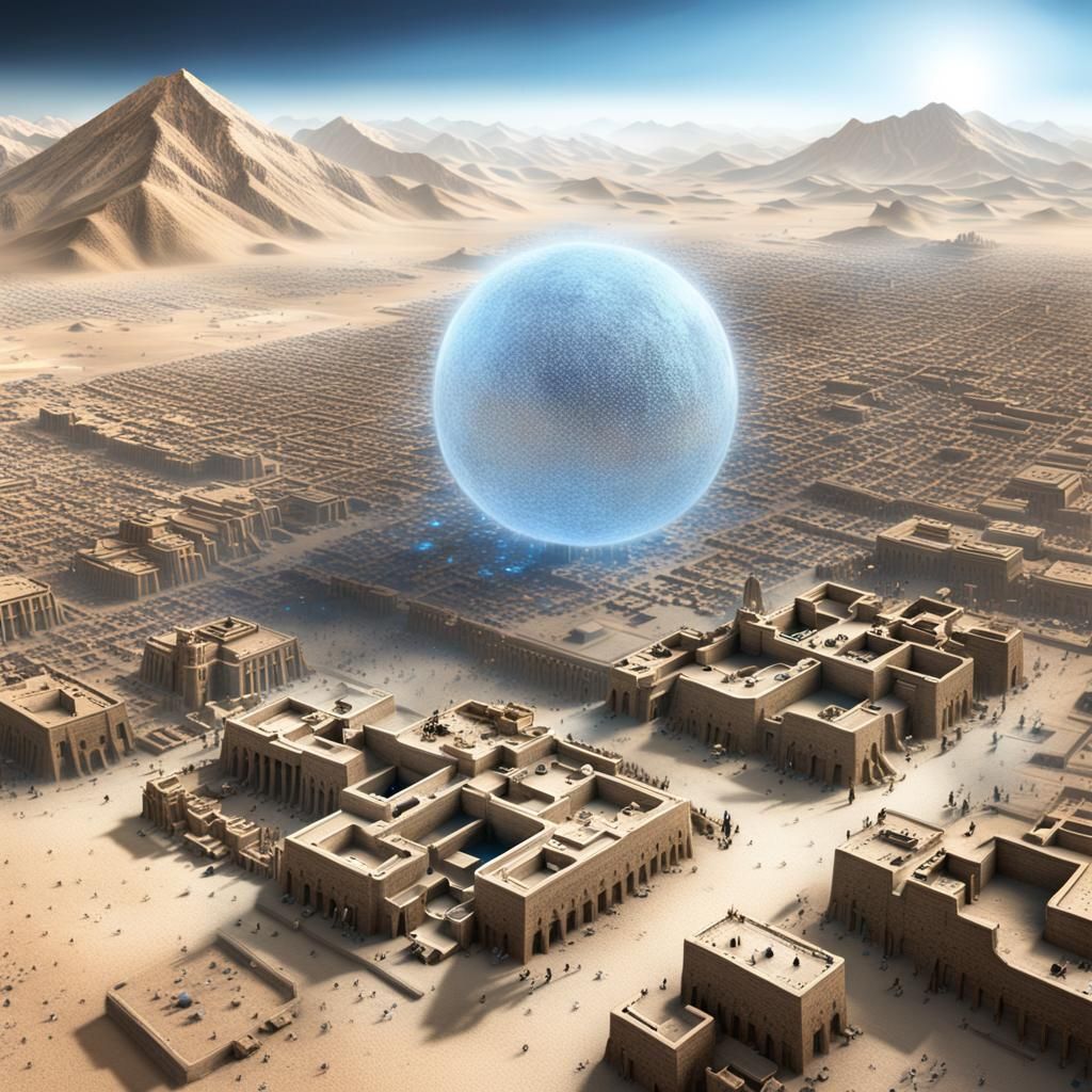 Futuristic Mesopotamian City of Uruk: Holographic Simulation