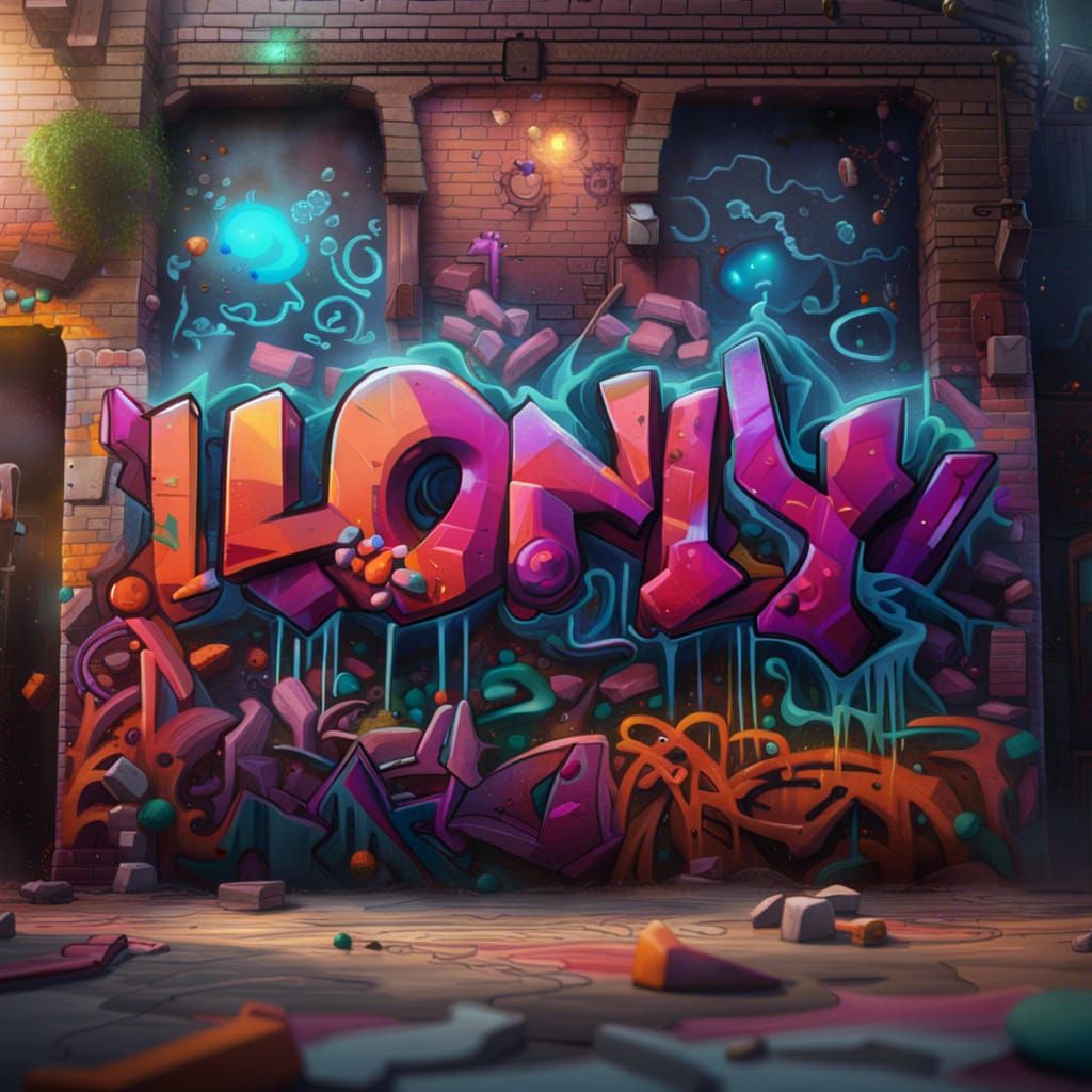 Graffiti Art: Lonely in Detailed Matte Painting