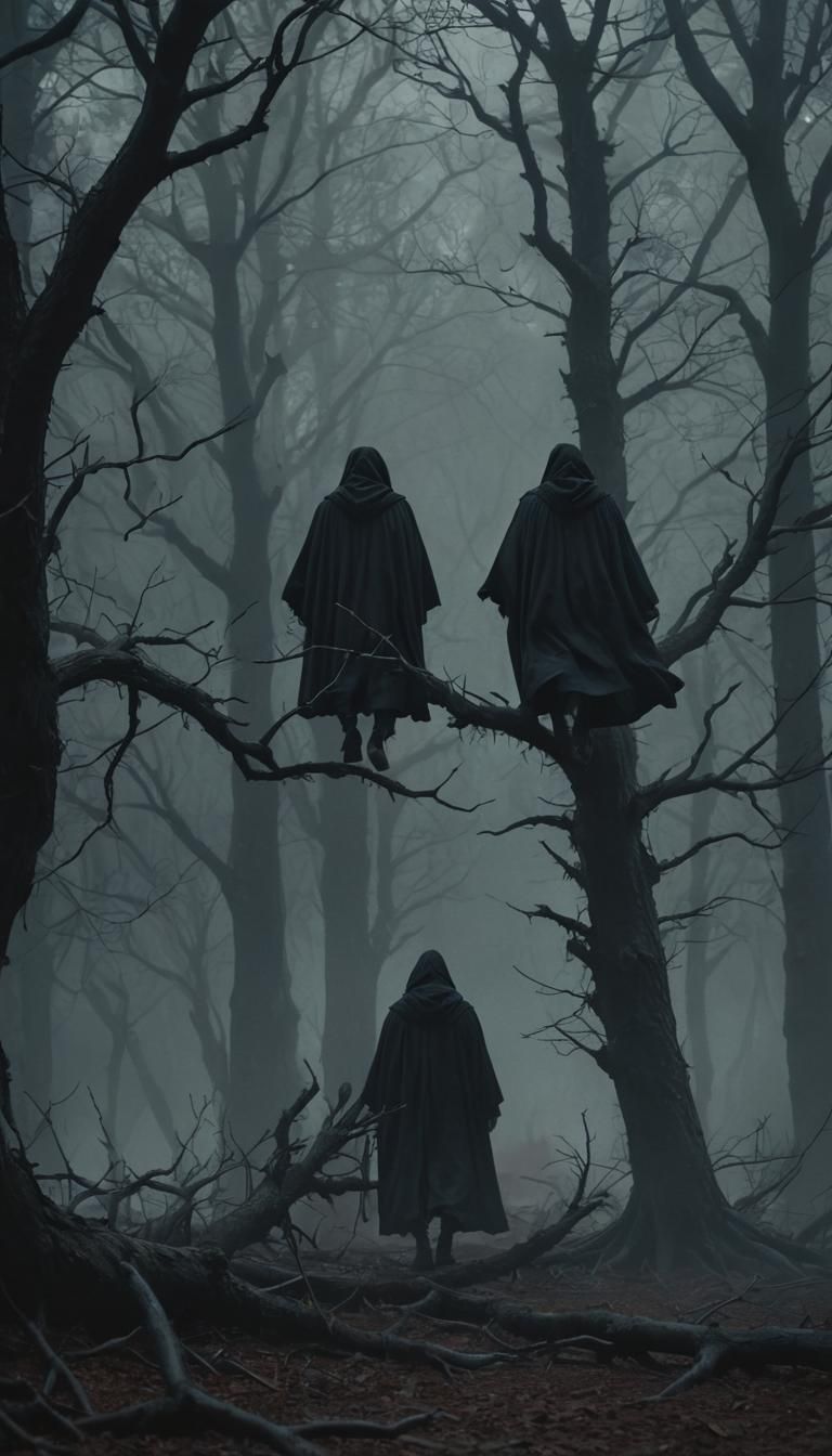 Eerie Brothers in a Dark Forest