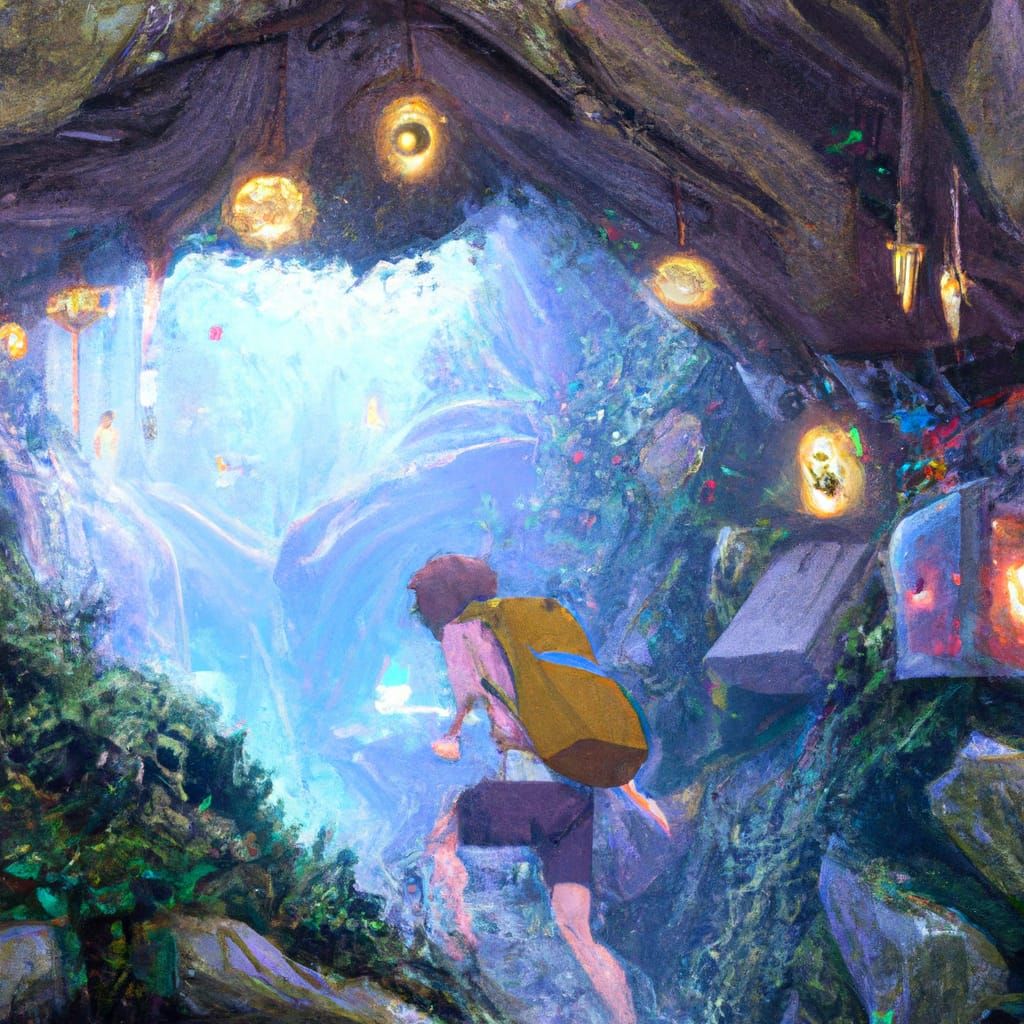 Magical Shrine Discovery in Anime Style