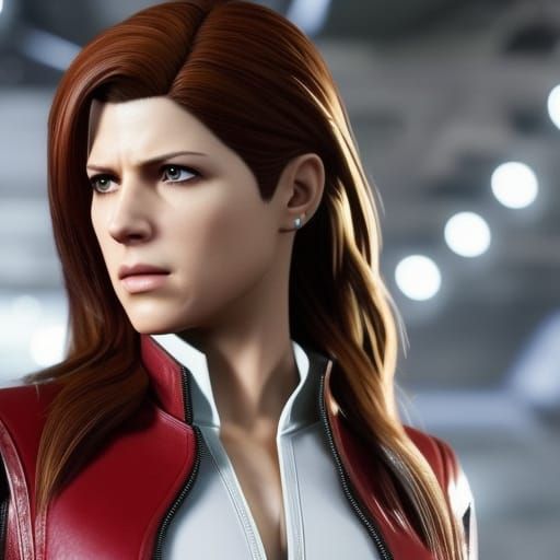 Claire Redfield Portrait in Art Nouveau Style