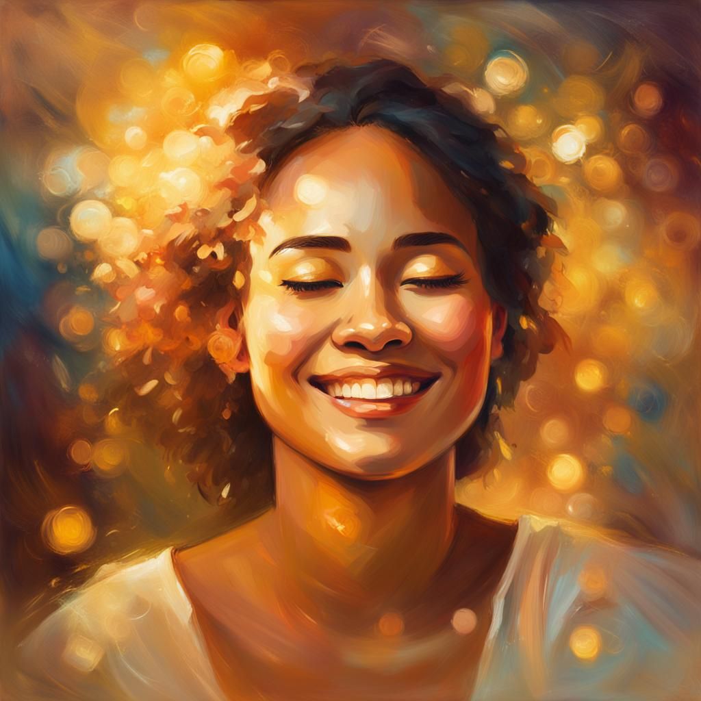 Ethereal Light Radiates from Within: Oil Painting