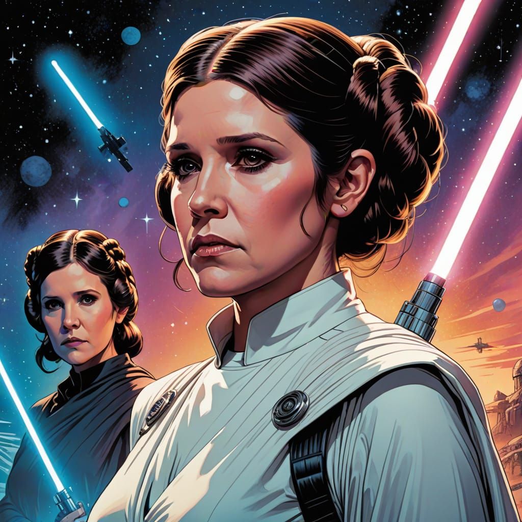Princess Leia Organa in Comic Book Style