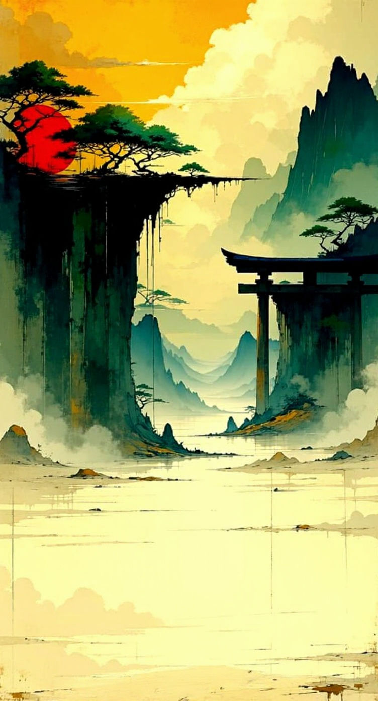 Torii Gate: Portal to a Verdant Forest