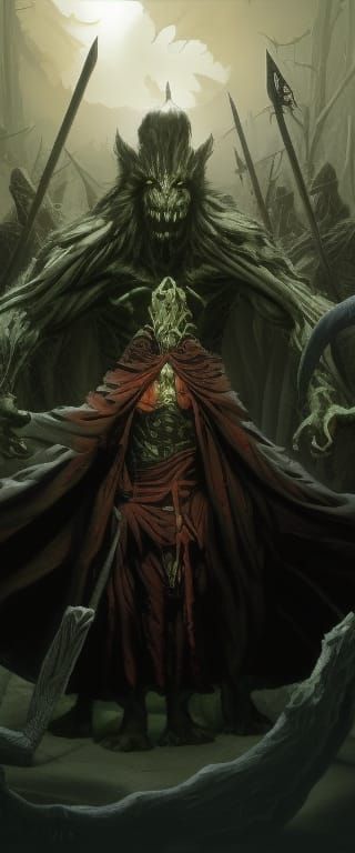 Hellish Being in Occult, Mystical Style