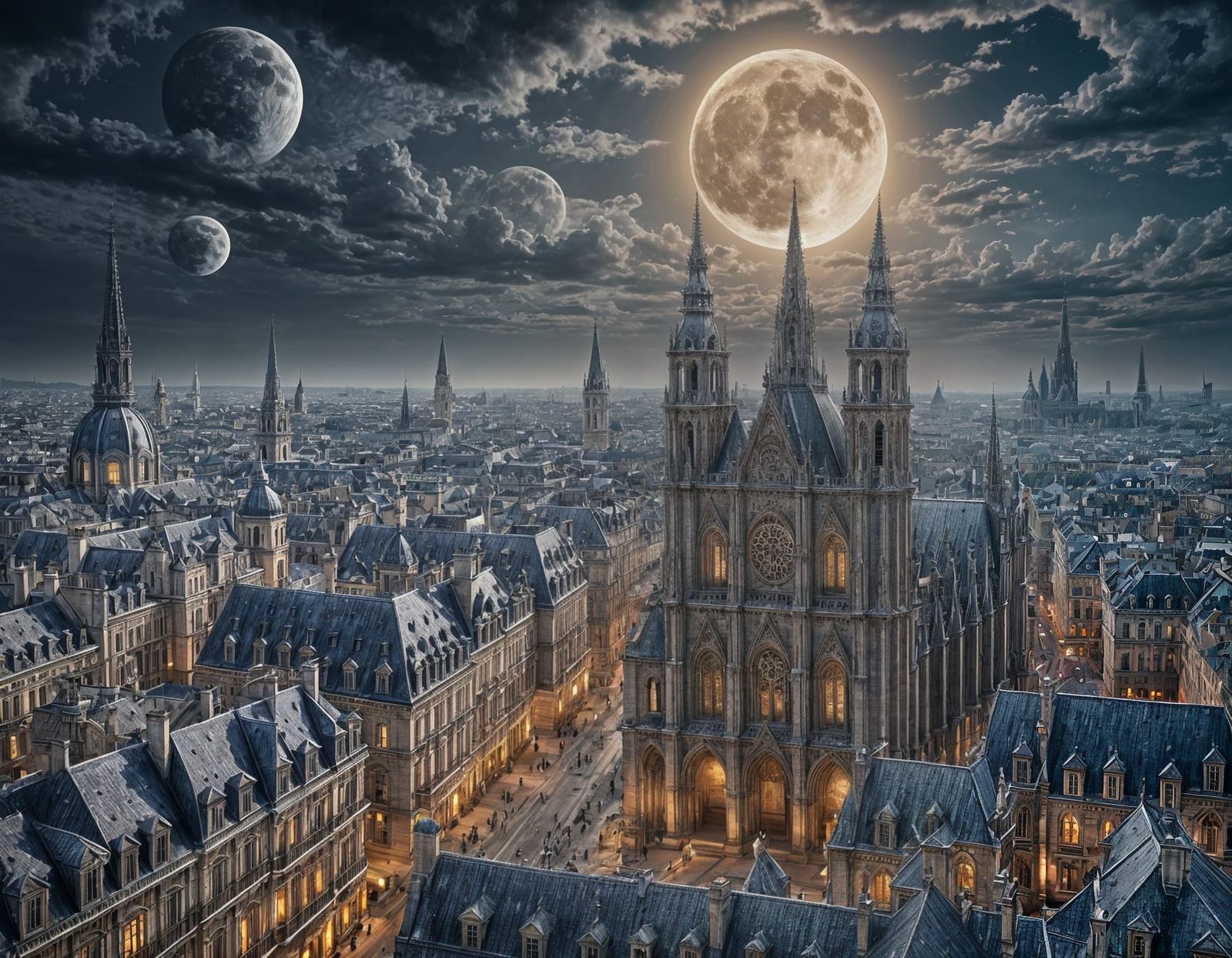 Extreme Ancient Parisian scene