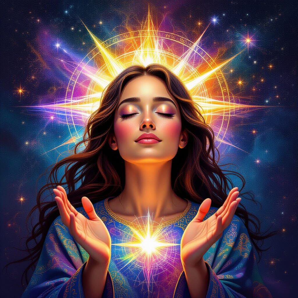 Biblical Redemption: Astral Cosmic Illustration