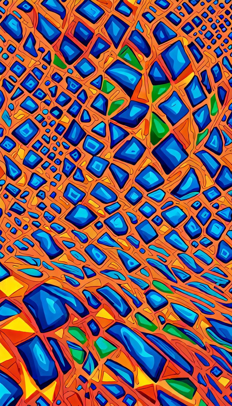 Optical Art: Neon Infinity Pattern in Psychedelic Style