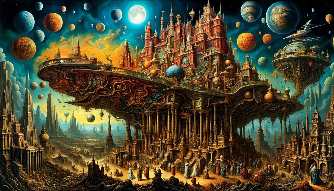 Post-Apocalyptic Wonderland in Psychedelic Hyperrealism