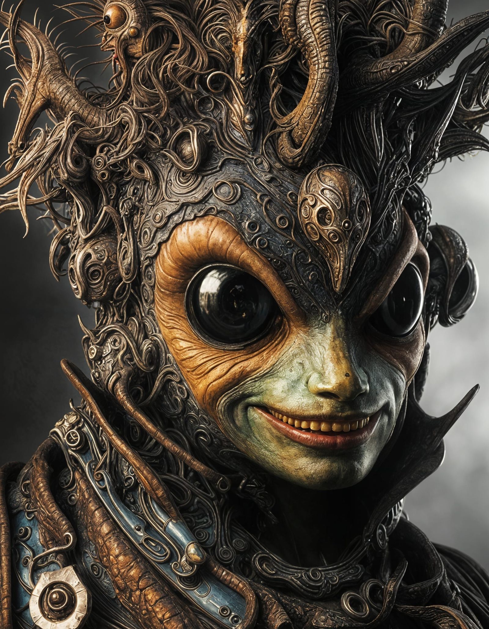 Photorealistic Aliens in Subdued Lighting, Masterpiece Photo...