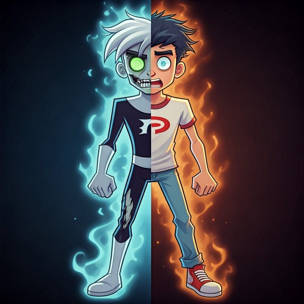 Danny Phantom Split Form in Yuasa Masaaki Style