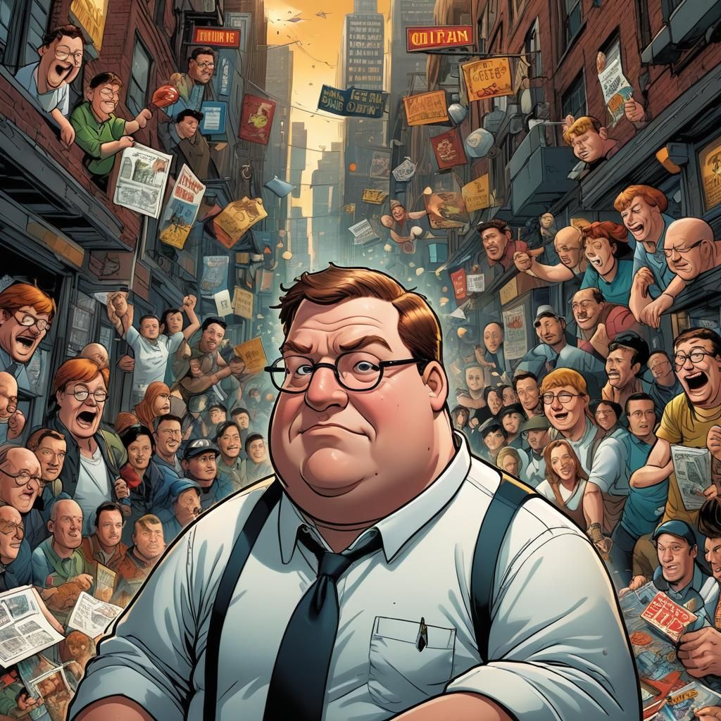 Peter Griffin in Comic Book Style Art