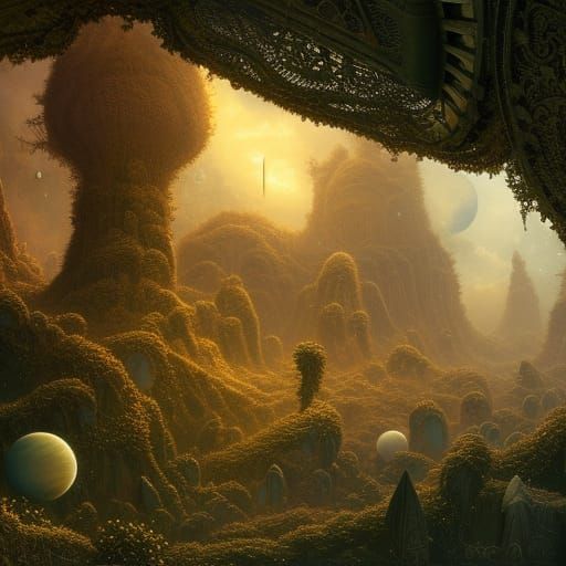 Lush Rogue Planet in Fairycore Style, 8K