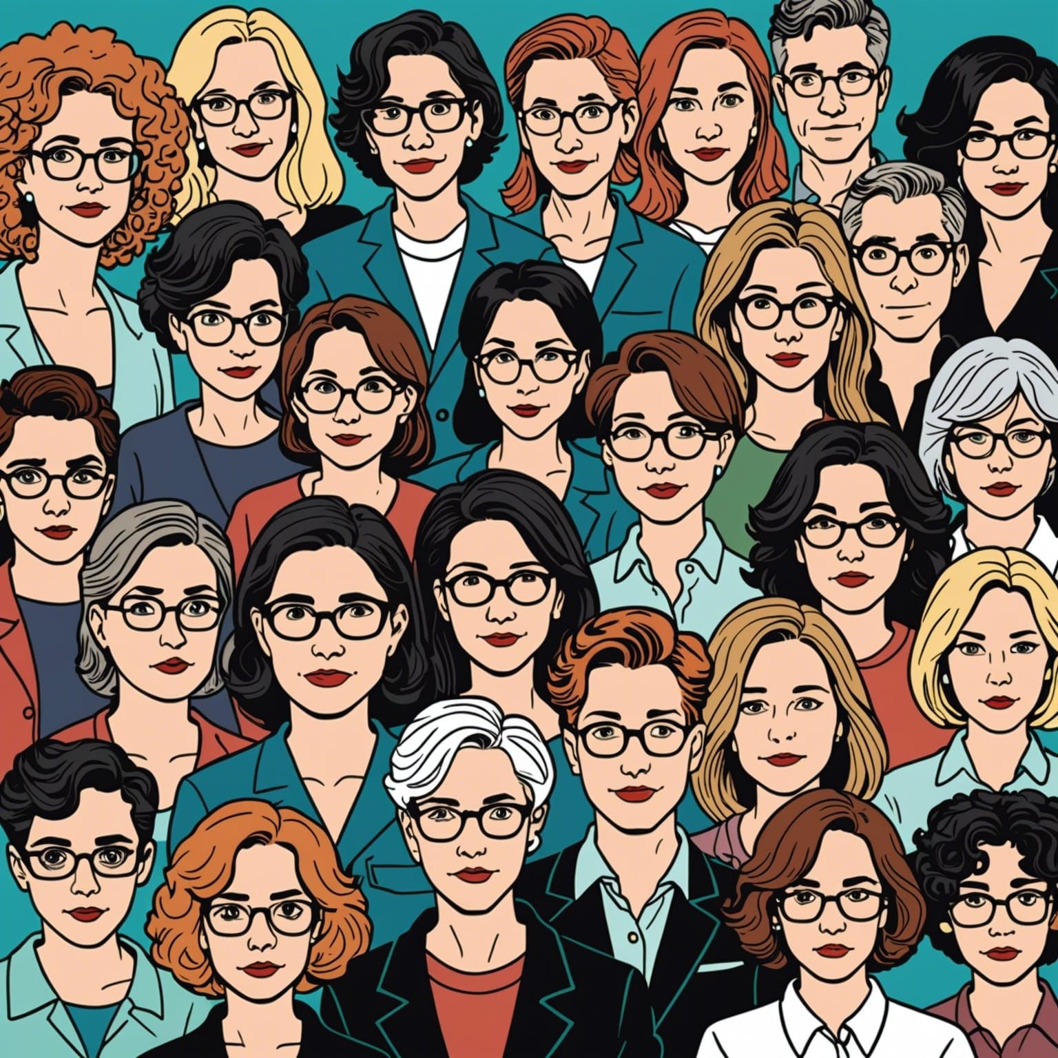 Voluptuous Woman in Underground Comix Style