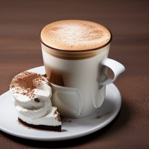 Tiramisu and Coffee Cup in Natural Light