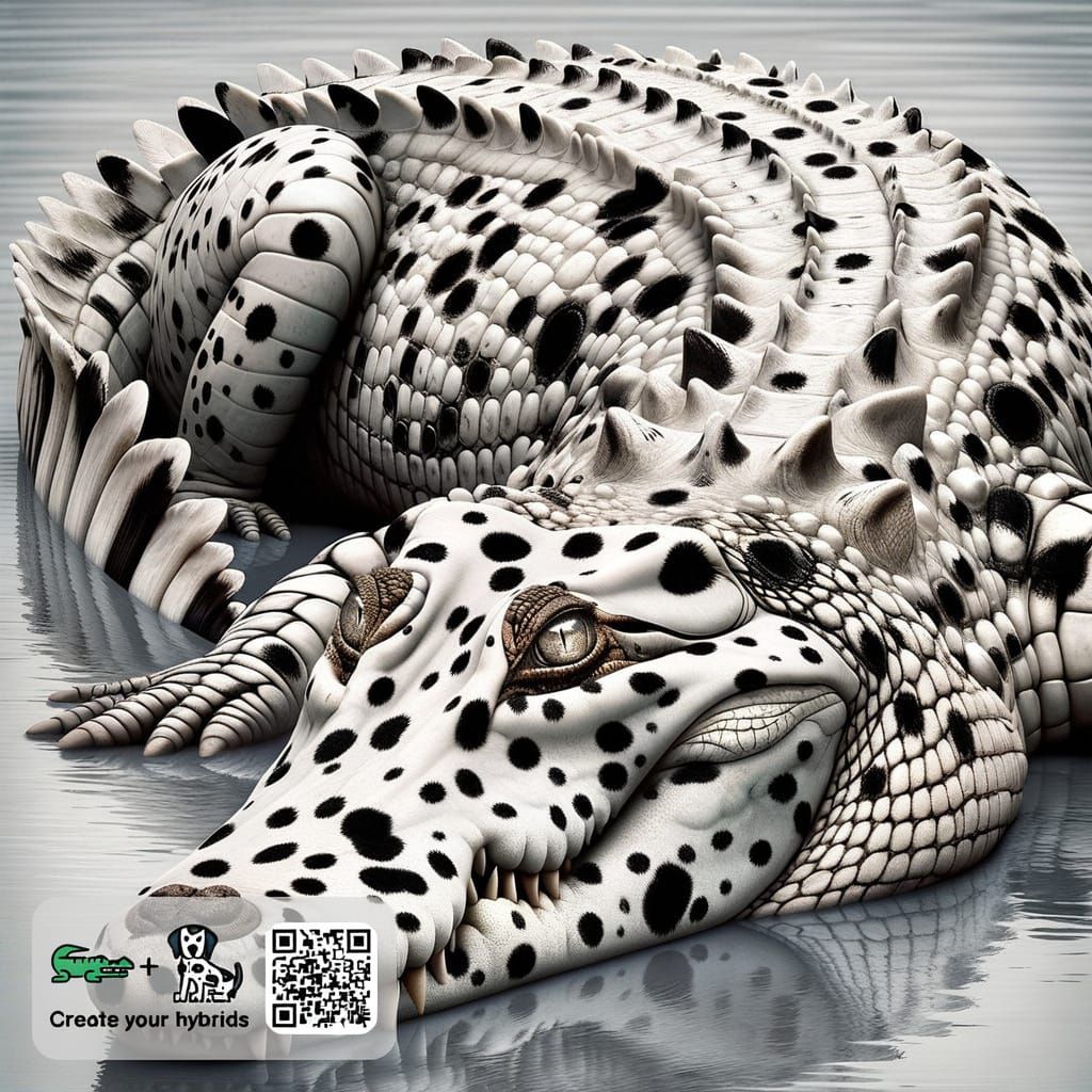 Crocodile Dalmatian Hybrid CreatureFusion