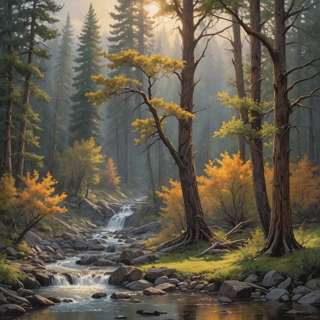 Epic Fantasy Landscape in Illustrative Style