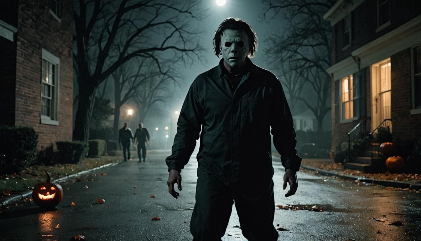 Michael Myers Escapes: A Cinematic Horror Scene