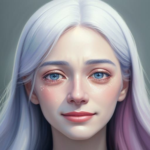 Emotional Portrait in Vibrant Oil Painting Style