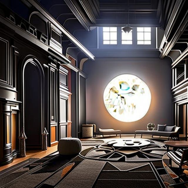 Abandoned Spacestation Interior in Detailed Matte Painting