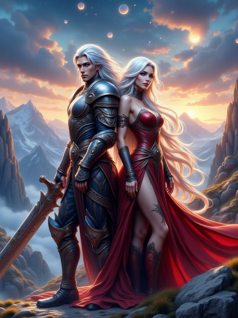 Ethereal Warrior Goddess in Mythical Armor