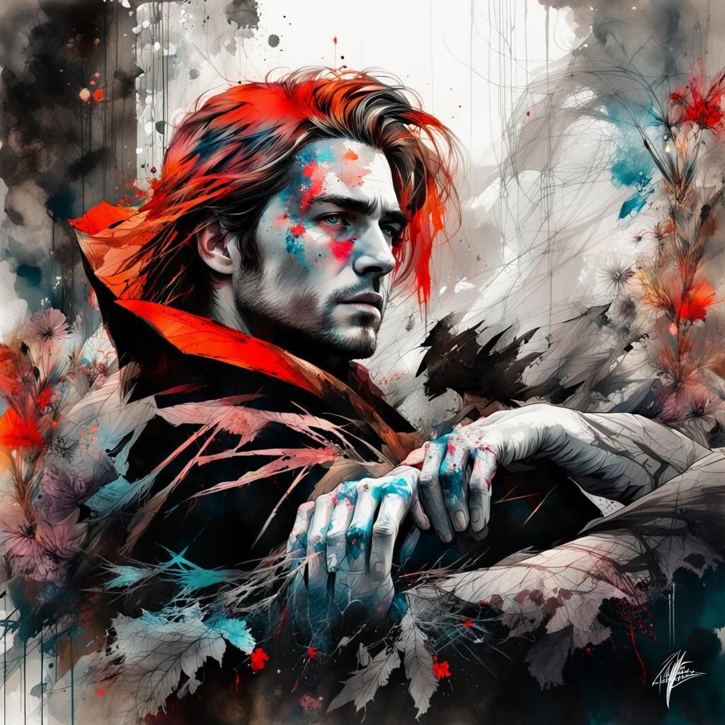 Selective Color Portrait of Bruce Wayne