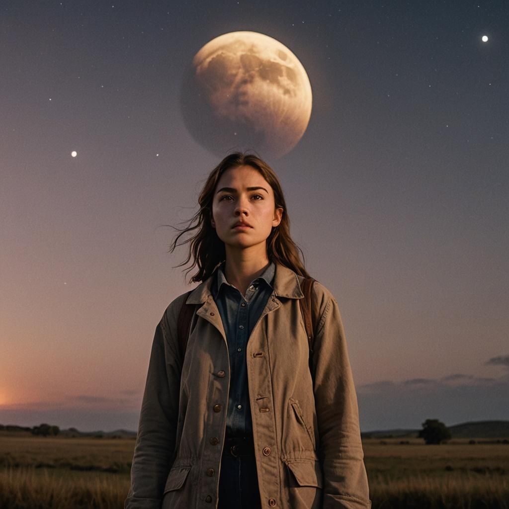 Miranda Evans Under a Looming Moon, Cinematic Film Still