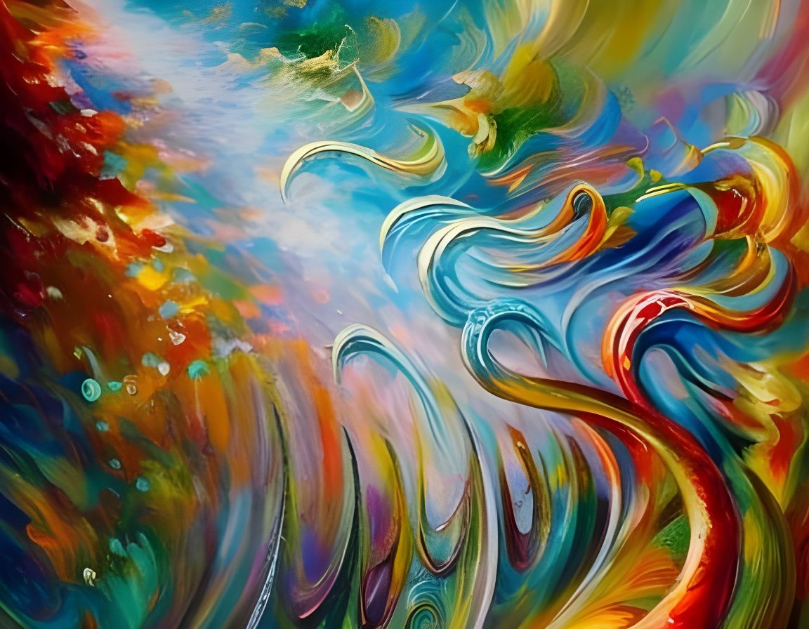 Fractal Chaos Waves in Expressionist Style